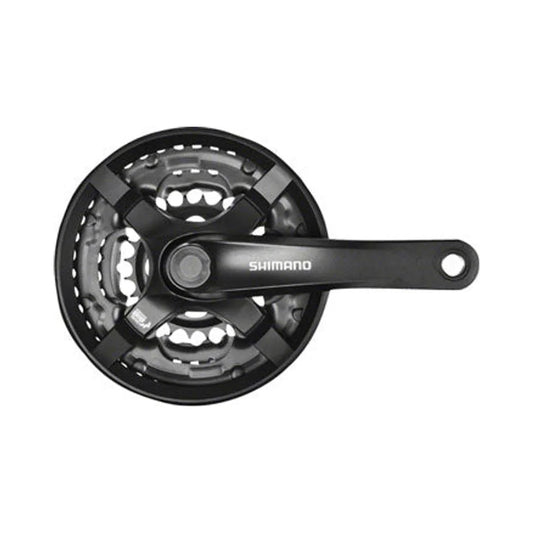 Shimano Tourney FC-TY501 Crankset - 175mm, 6/7/8-Speed, 42/34/24t, Riveted, Square Taper JIS Spindle Interface, Black – Shimano Tourney FC-TY501 Crankset - 175mm, 6/7/8-Speed, 42/34/24t, Riveted, Square Taper JIS Spindle Interface, Black