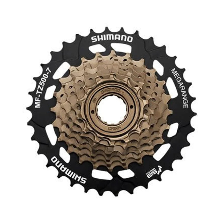 Shimano TZ500 7-Speed 14-34t Freewheel (Bicycle Cassettes & Freewheels) – studio product photo