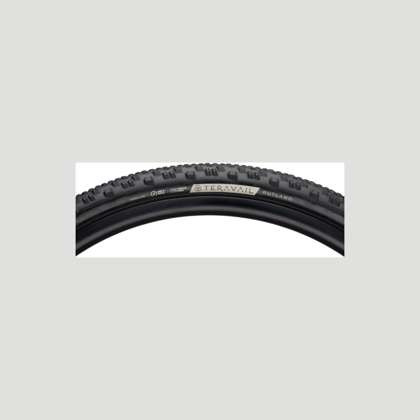 Teravail Rutland Tire - 700 x 42, Tubeless, Folding, Black, Durable