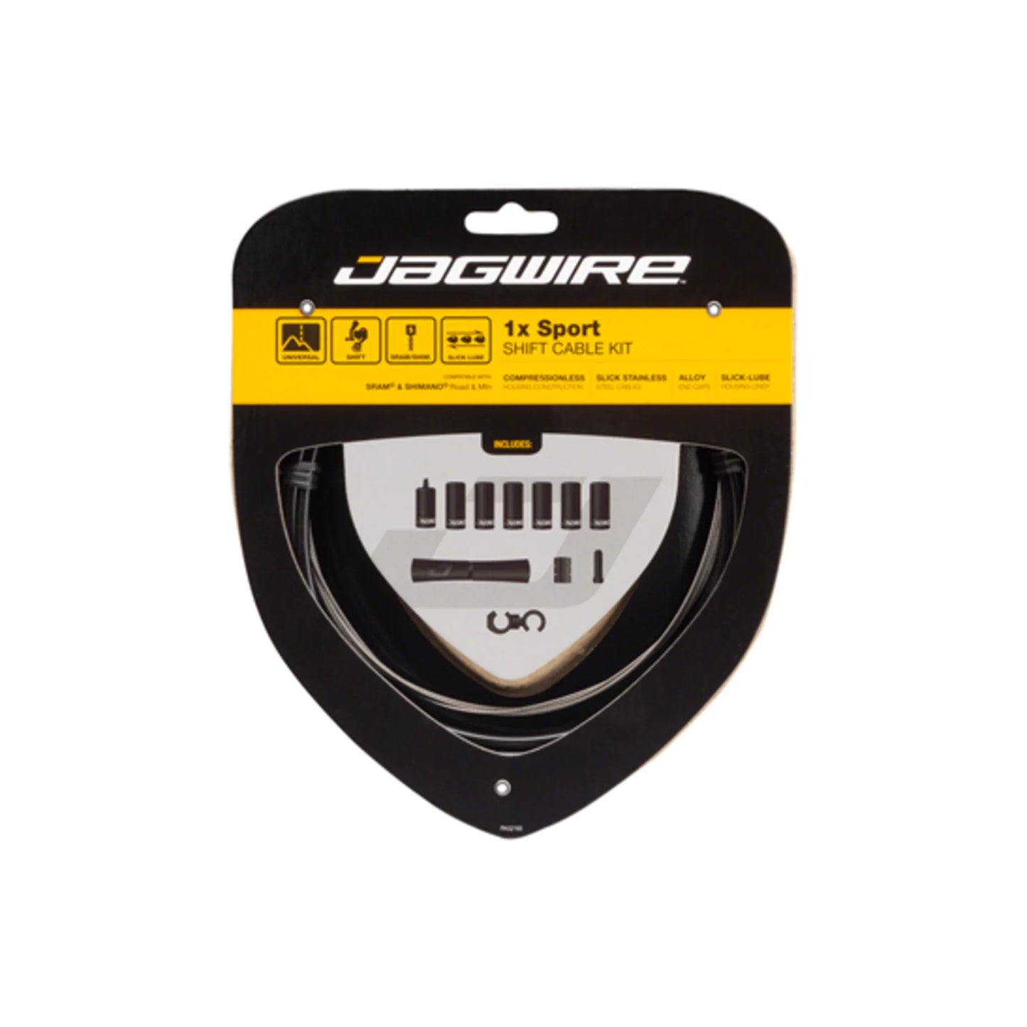 Jagwire 1x Sport Shift Cable Kit SRAM/Shimano, Black
