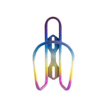 Silca Sicuro Water Bottle Cage - Titanium, Rainbow Anodized (Water Bottle Cages) – studio photo