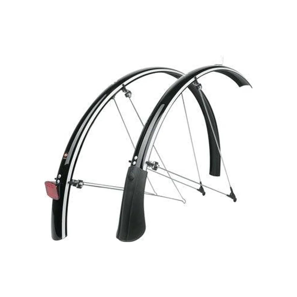 SKS B45 Reflective Commuter II Fender: Black, 700 x 25-38 (Bicycle Fenders) – studio product photo