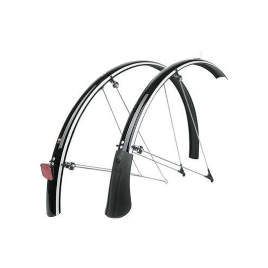SKS B45 Reflective Commuter II Fender: Black, 700 x 25-38 (Bicycle Fenders) – studio product photo