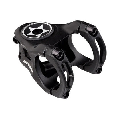 Spank Split 35 Stem - 35mm, 35 Clamp, +/-0, 1 1/8", Aluminum, Black (Bicycle Stems) – detail angle