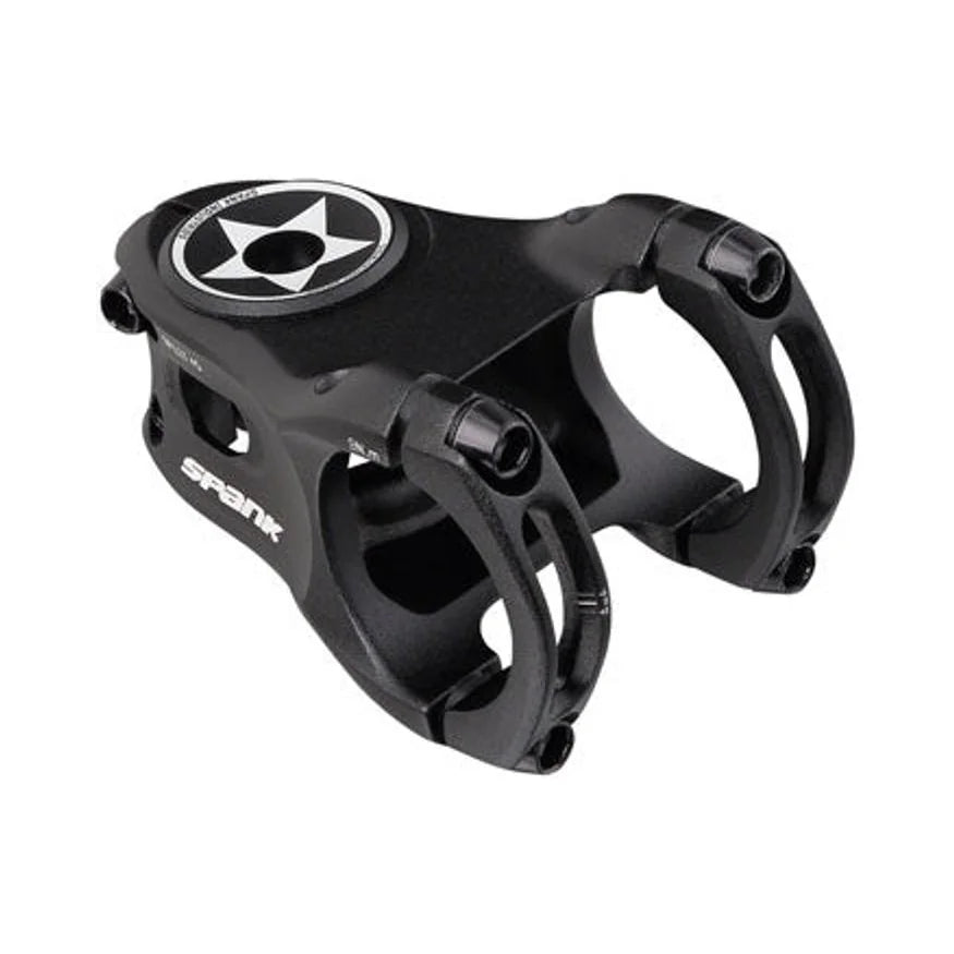 Spank Split 35 Stem - 45mm, 35 Clamp, +/-0, 1 1/8", Aluminum, Black (Bicycle Stems) – detail angle