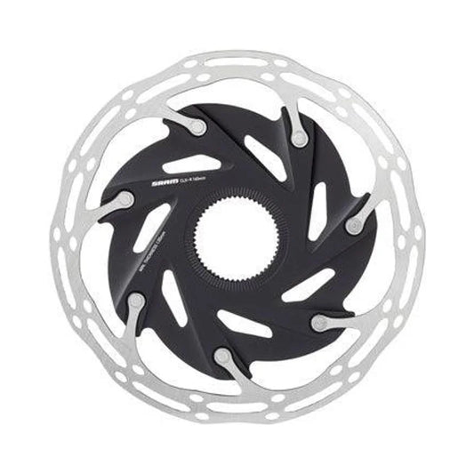 SRAM CenterLine XR Disc Brake Rotor - 160mm, Center Lock, Silver/Black (Bicycle Brake Rotors) – detail angle