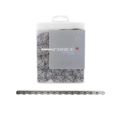SRAM Force AXS Chain - 12-Speed, 120 Links, Flattop, Silver (Bicycle Chains) – close-up detail