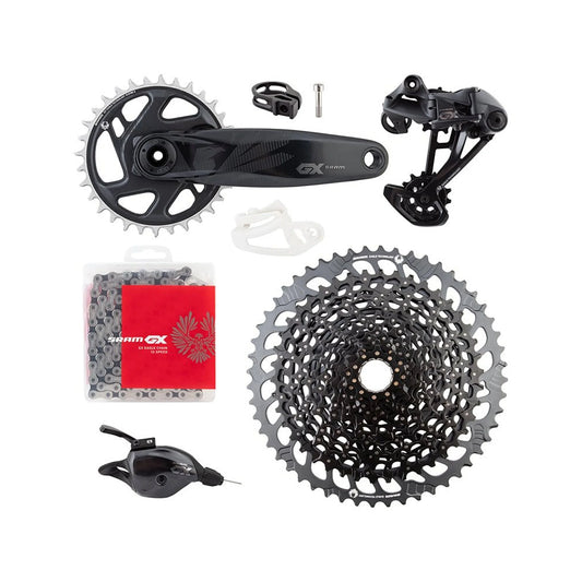 SRAM GX Eagle Groupset - 175mm Boost Crankset, 32t, DUB, Trigger Shifter, Rear Derailleur, 12-Speed 10-52t Cassette and – SRAM GX Eagle Groupset - 175mm Boost Crankset, 32t, DUB, Trigger Shifter, Rear Derailleur, 12-Speed 10-52t Cassette and 12-Speed Chain