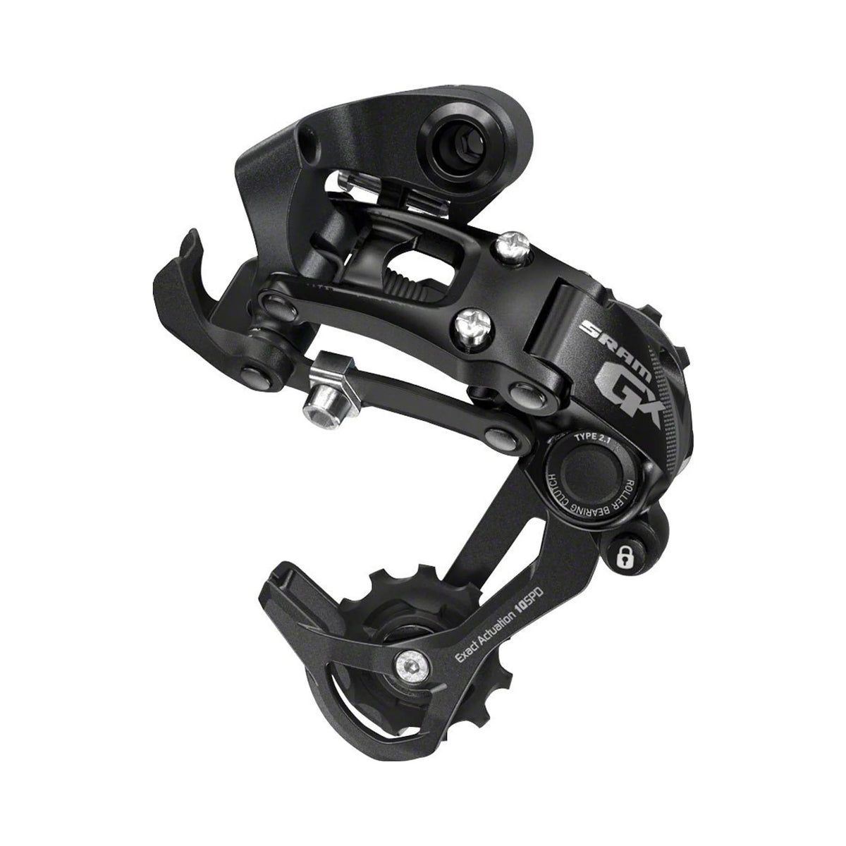 SRAM GX Rear Derailleur - 10 Speed, Long Cage, Black (Bicycle Derailleurs) – studio product photo