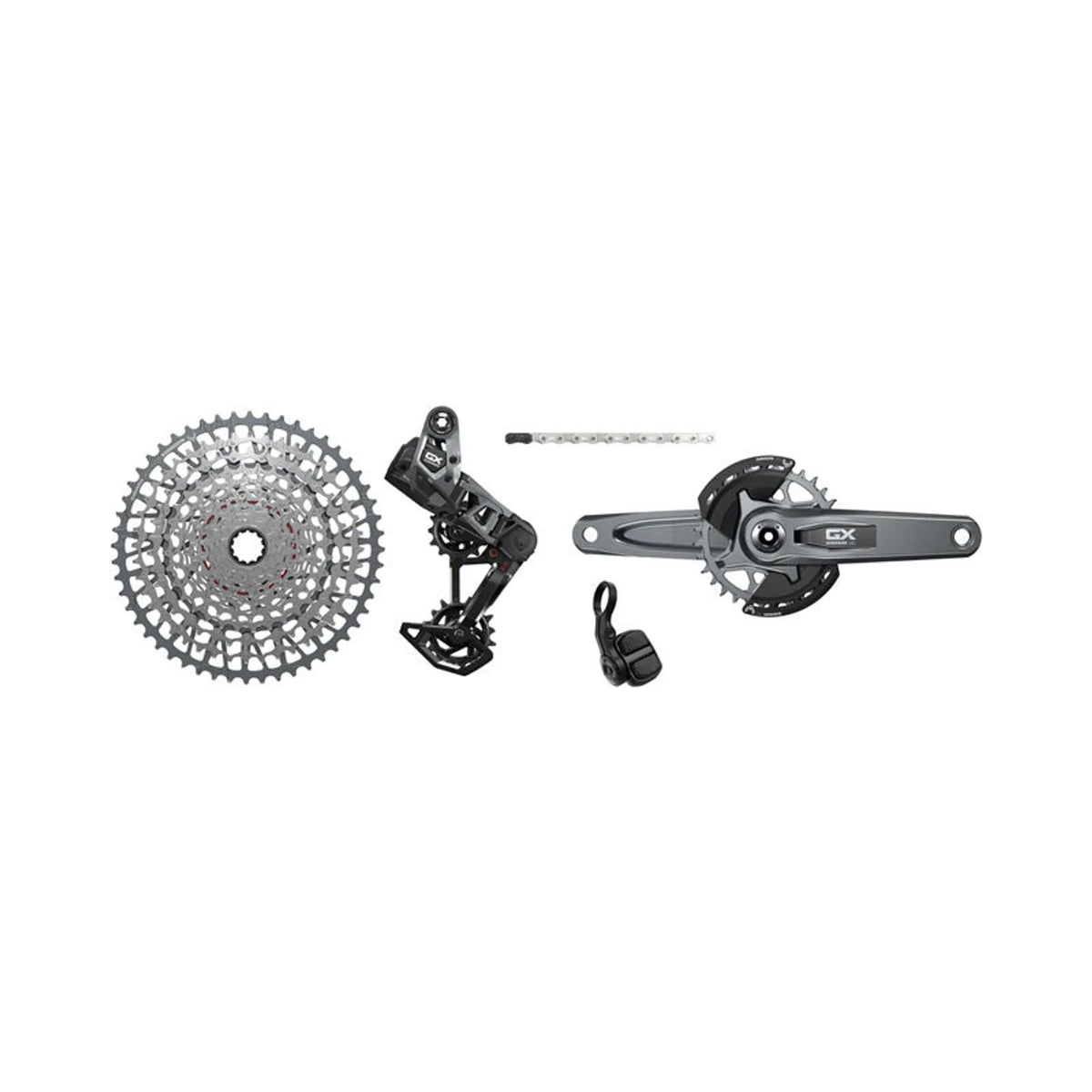 SRAM GX T-Type Eagle Transmission Groupset - 170mm Crank, 32t Chainring, AXS POD Controller, 10-52t Cassette, Rear – SRAM GX T-Type Eagle Transmission Groupset - 170mm Crank, 32t Chainring, AXS POD Controller, 10-52t Cassette, Rear Derailleur, Chain