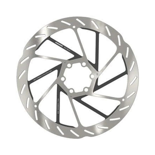 SRAM HS2 Disc Brake Rotor - 180mm, 6-Bolt, Rounded, Silver/Black (Bicycle Brake Rotors) – studio product photo