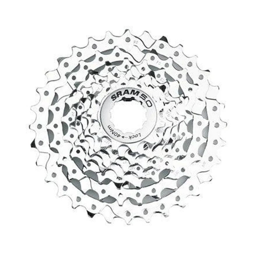 SRAM PG-850 Cassette - 8 Speed, 11-32t, Silver (Bicycle Cassettes & Freewheels) – studio product photo
