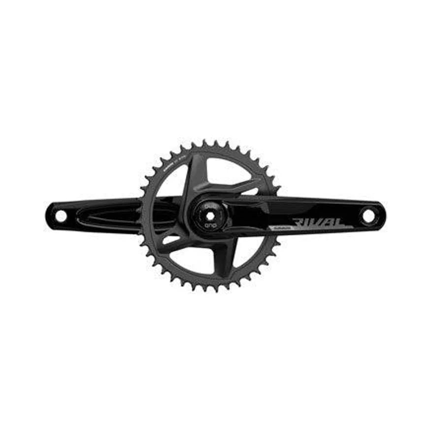 SRAM Rival 1 AXS Wide Crankset - 172.5mm, 12-Speed, 40t, 8-Bolt Direct Mount, DUB Spindle Interface, Black, D1 – SRAM Rival 1 AXS Wide Crankset - 172.5mm, 12-Speed, 40t, 8-Bolt Direct Mount, DUB Spindle Interface, Black, D1 (Bicycle