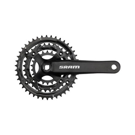 SRAM S-600 Crankset - 175mm, 8-Speed, 42/32/22t, 104/64 BCD, Square Taper JIS Spindle Interface, Black – SRAM S-600 Crankset - 175mm, 8-Speed, 42/32/22t, 104/64 BCD, Square Taper JIS Spindle Interface, Black (Bicycle Cranks)