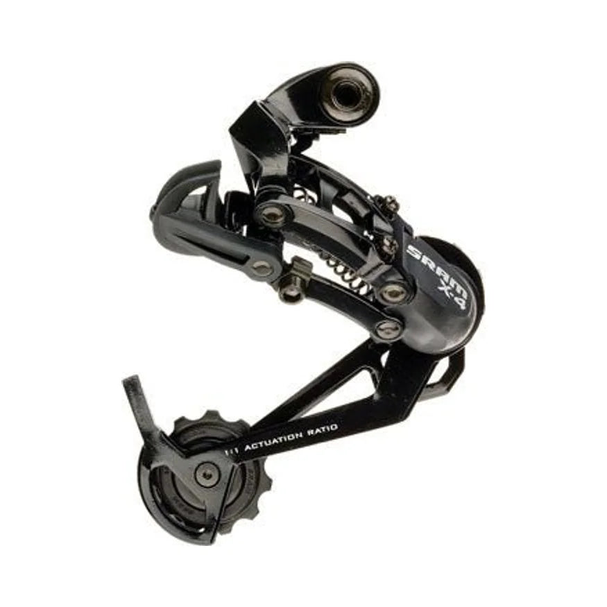 SRAM X4 Rear Derailleur - 7,8,9 Speed, Long Cage, Black (Bicycle Derailleurs) – studio product photo