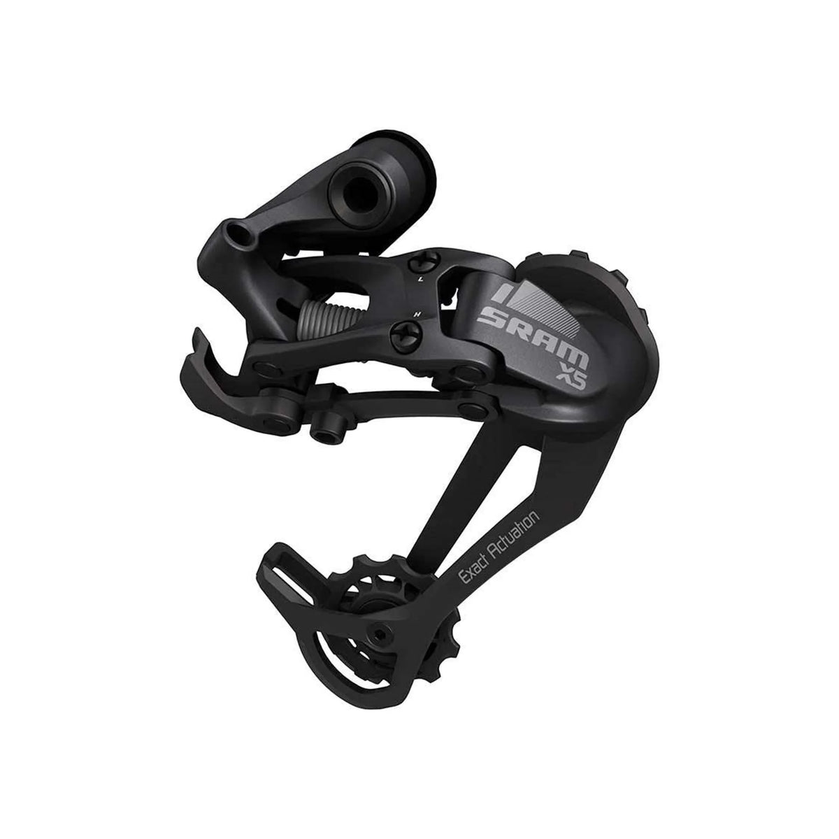 SRAM, X5, Rear derailleur, 10sp, Long cage, Black (Bicycle Derailleurs) – studio product photo