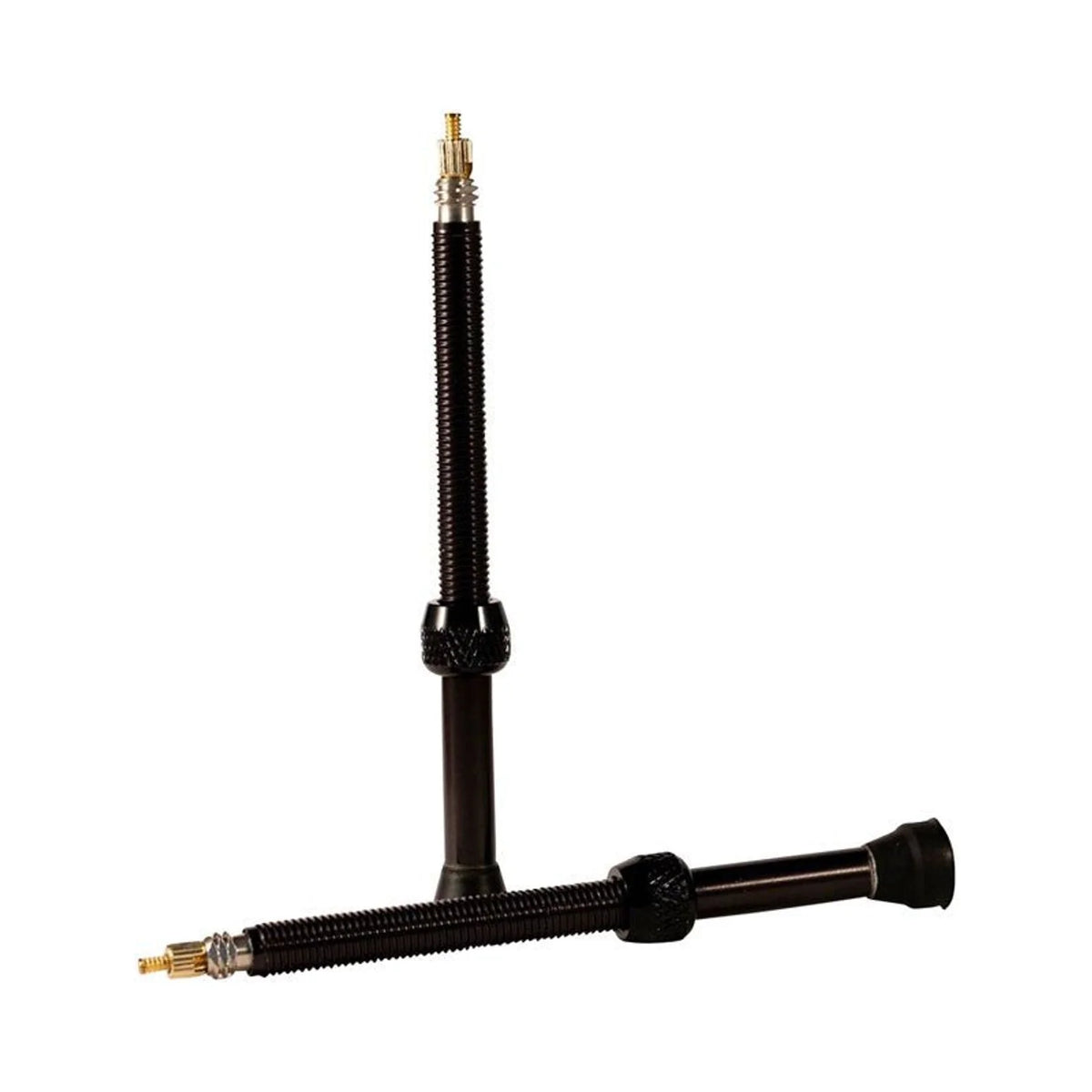 Stan's No Tube Stan's NoTubes Alloy Valve Stems - 80mm, Pair, Black (Bicycle Tire Valves) – detail angle