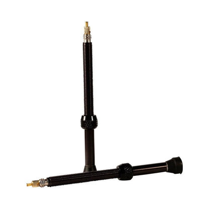 Stan's No Tube Stan's NoTubes Alloy Valve Stems - 80mm, Pair, Black (Bicycle Tire Valves) – detail angle