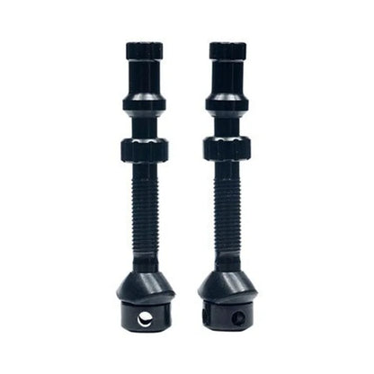 Stan's No Tube Stan's Tubeless Universal+ Valve Stems - Alloy, Regular, Black, Pair (Bicycle Tire Valves) – detail angle