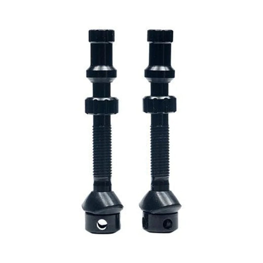 Stan's No Tube Stan's Tubeless Universal+ Valve Stems - Alloy, Regular, Black, Pair (Bicycle Tire Valves) – detail angle