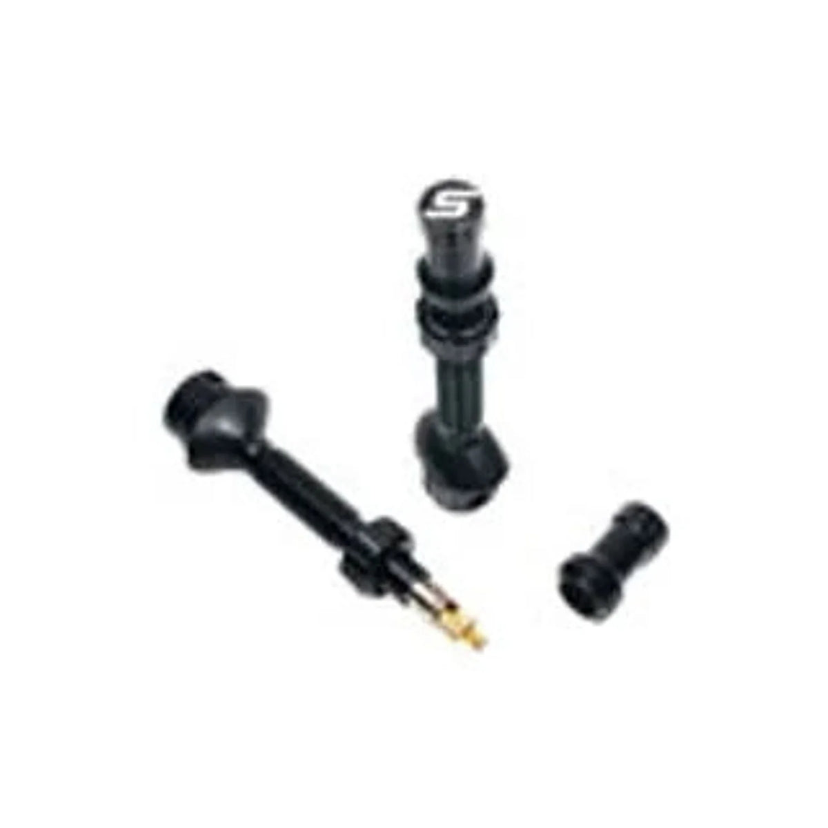 Stan's No Tube Stan's Tubeless Universal+ Valve Stems - Alloy, Regular, Black, Pair (Bicycle Tire Valves) – studio product