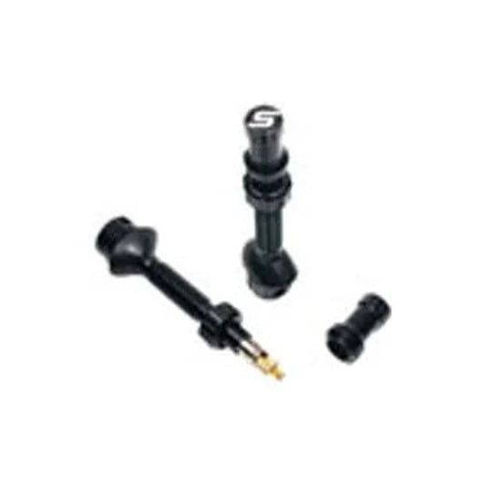 Stan's No Tube Stan's Tubeless Universal+ Valve Stems - Alloy, Regular, Black, Pair (Bicycle Tire Valves) – studio product
