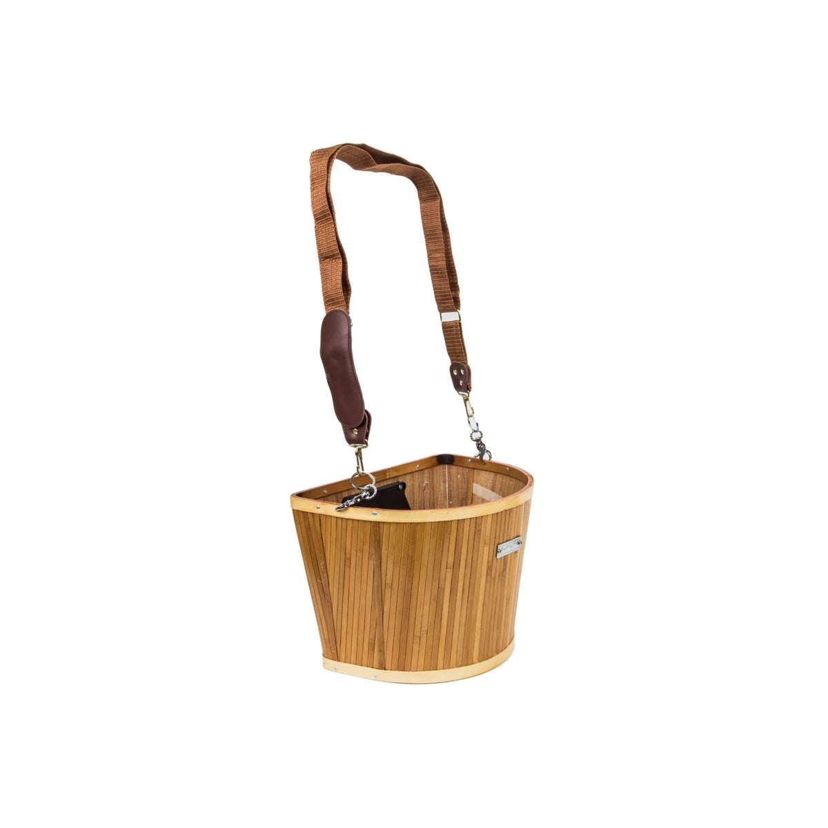 Sunlite Bamboo Slat QR Basket (Bicycle Baskets) – detail angle