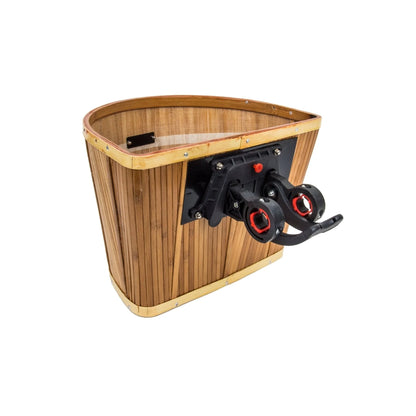Sunlite Bamboo Slat QR Basket (Bicycle Baskets) – front profile