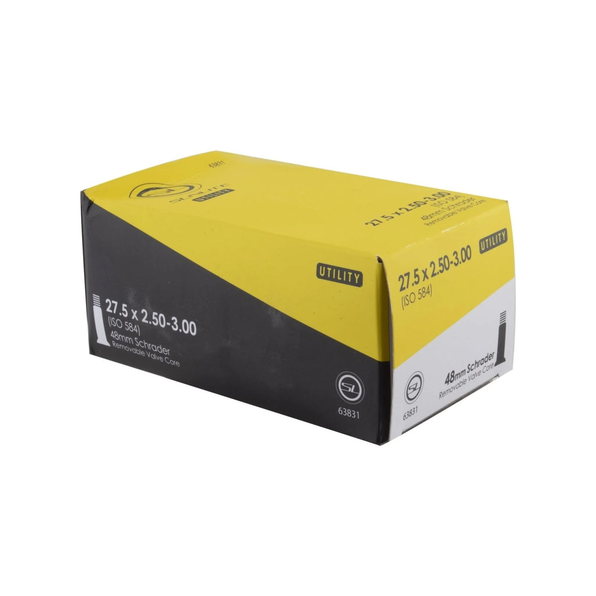 Sunlite Utili-T Standard Schrader Valve Tubes - 27.5x2.50-3.00, 48mm SV (Bicycle Tubes) – studio product photo