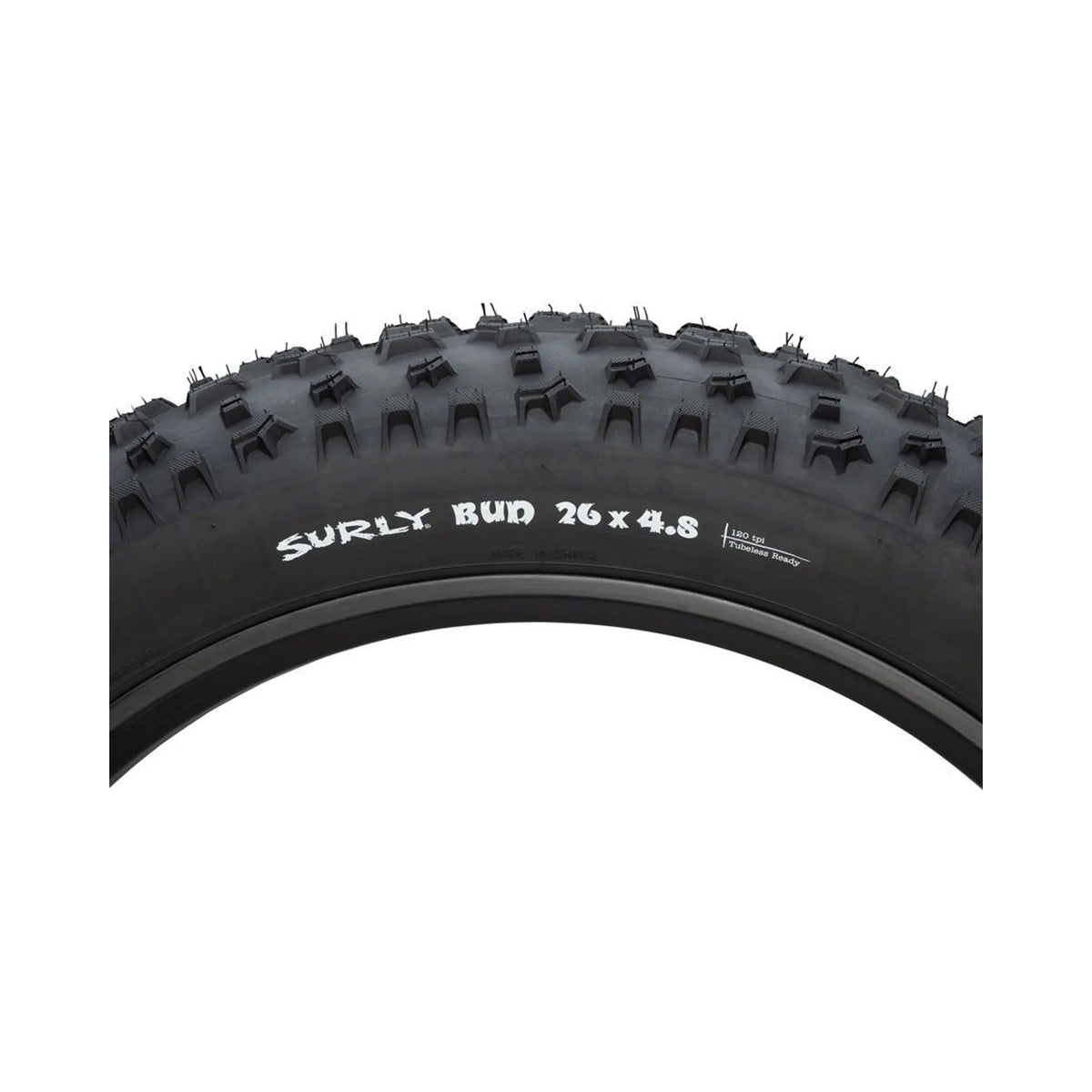 Surly Bud Tire - 26 x 4.8, Tubeless, Folding, Black, 120tpi (Bicycle Tires) – product view