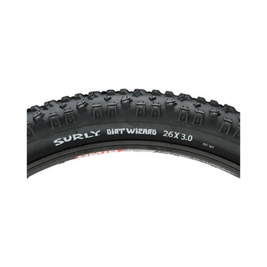 Surly Dirt Wizard Tire - 26 x 3.0, Tubeless, Folding, Black, 60tpi (Bicycle Tires) – detail angle