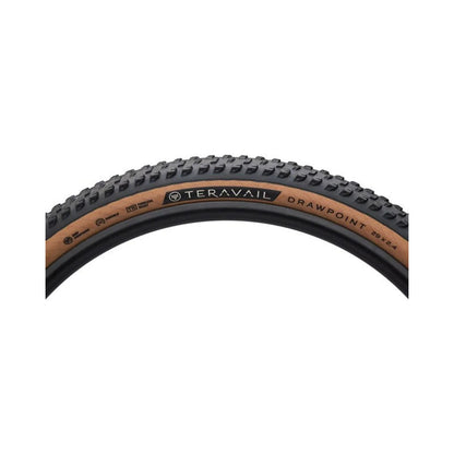 Teravail Drawpoint Tire - 29 x 2.4, Tubeless, Folding, Tan, Light Trail, Grip Compound (Bicycle Tires) – studio photo