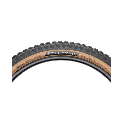 Teravail Kessel Tire - 27.5 x 2.5, Tubeless, Folding, Tan, Durable (Bicycle Tires) – studio photo