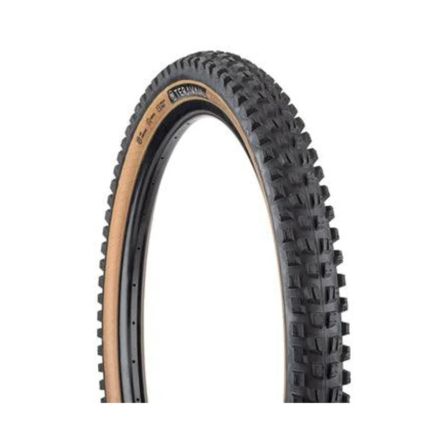 Teravail Kessel Tire - 27.5 x 2.5, Tubeless, Folding, Tan, Durable (Bicycle Tires) – front profile