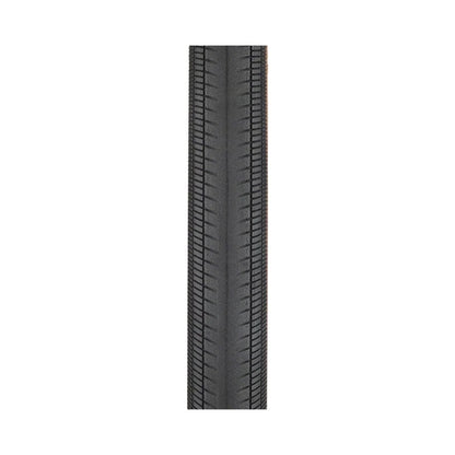 Teravail Rampart Tire - 700 x 28, Tubeless, Folding, Tan, Light and Supple, Fast Compound (Bicycle Tires) – front profile