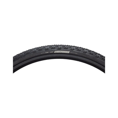 Teravail Rutland Tire - 700 x 38, Tubeless, Folding, Black, Light and Supple, Fast Compound (Bicycle Tires) – studio photo