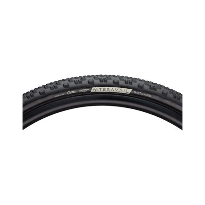 Teravail Rutland Tire - 700 x 42, Tubeless, Folding, Black, Durable (Bicycle Tires) – detail angle
