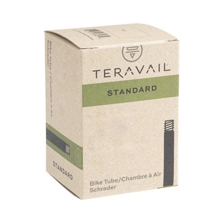 Teravail Standard Tube - 20 x 1 - 1.5, 35mm Schrader Valve (Bicycle Tubes) – front profile
