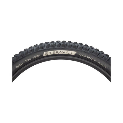 Teravail Warwick Tire - 27.5 x 2.5, Tubeless, Folding, Black, Ultra-Durable, Grip Compund (Bicycle Tires) – detail angle