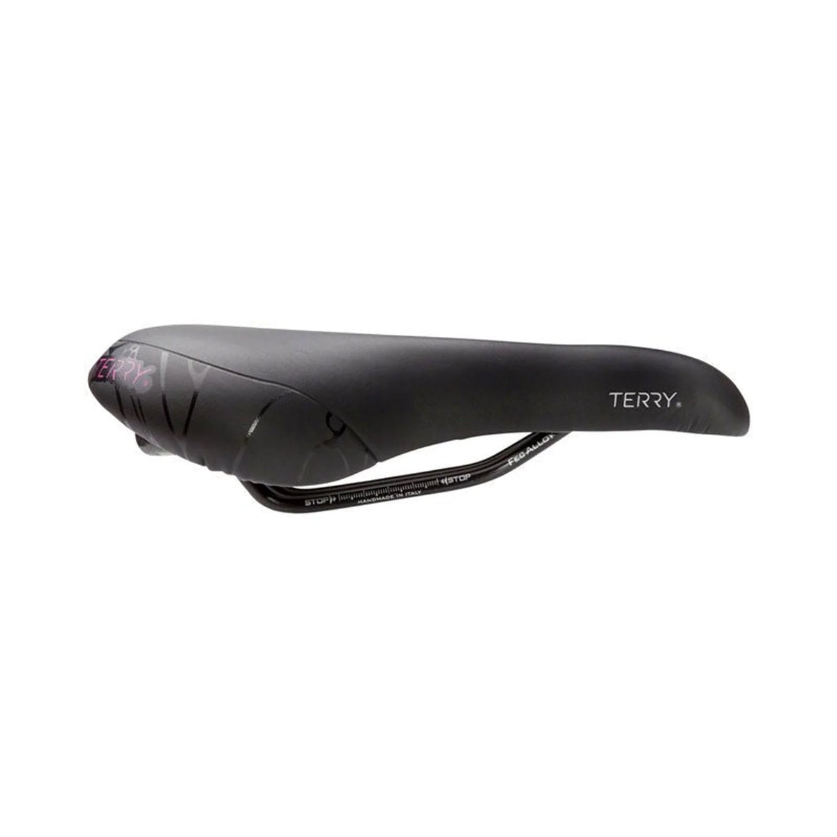 Terry Butterfly Chromoly Saddle - Chromoly, Black, Women's (Bicycle Saddles) – close-up detail