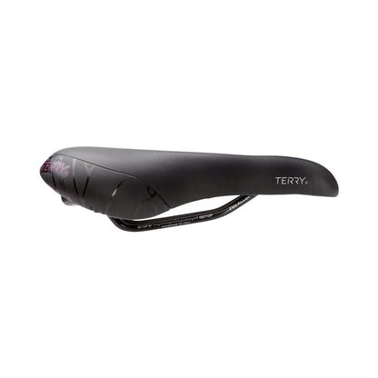 Terry Butterfly Chromoly Saddle - Chromoly, Black, Women's (Bicycle Saddles) – close-up detail