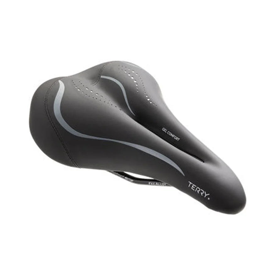 Terry Liberator X Gel Saddle - Steel, Black, Women's, Italia (Bicycle Saddles) – studio photo