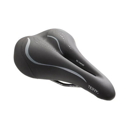Terry Liberator X Gel Saddle - Steel, Black, Women's, Italia (Bicycle Saddles) – studio photo