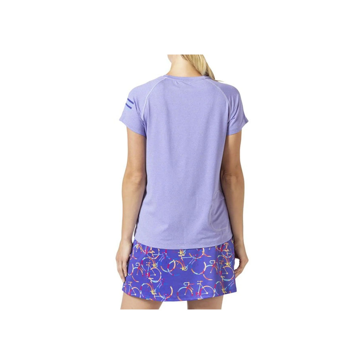 Terry Tech Tee - Flow, Iris/Block (Cycling Jerseys) – close-up detail