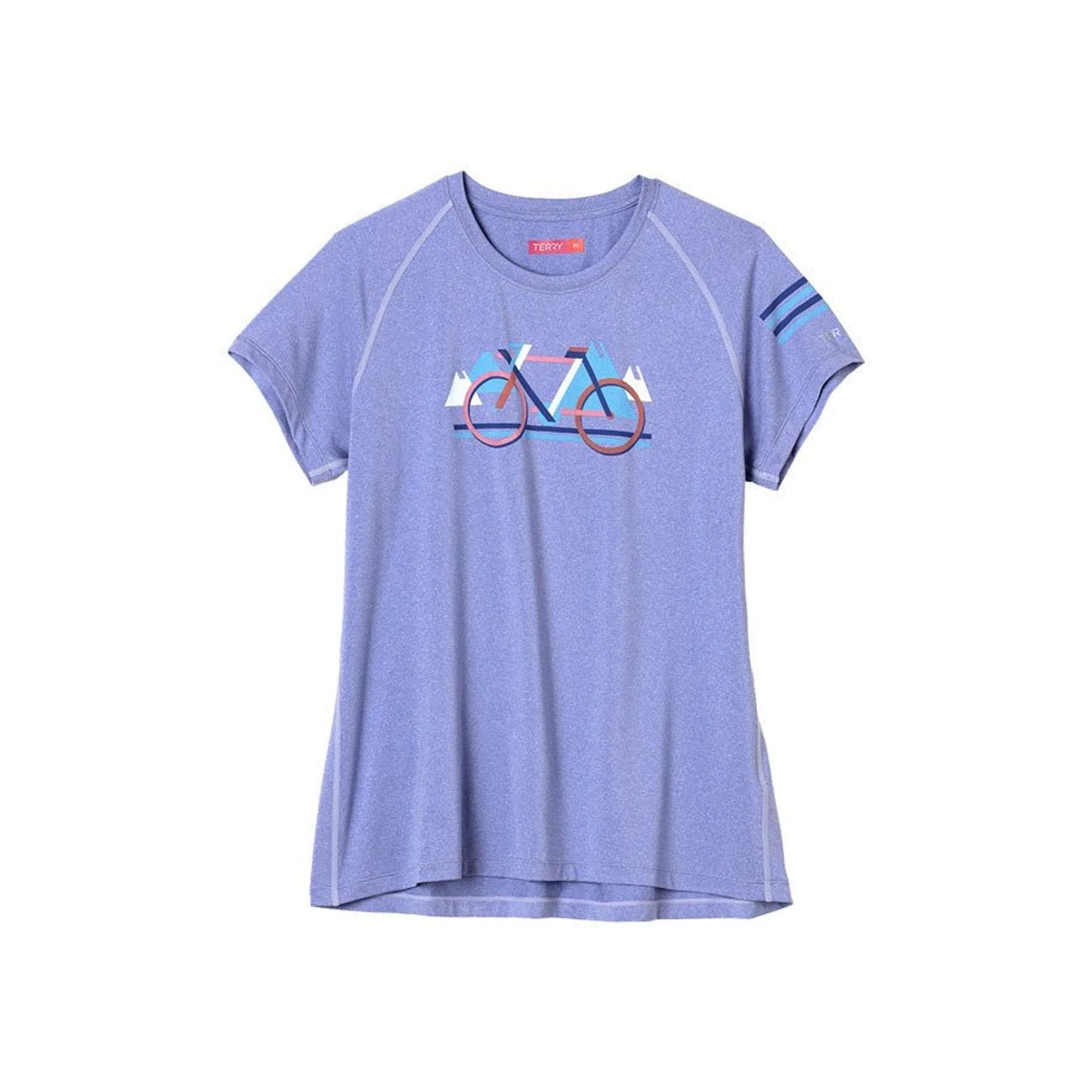 Terry Tech Tee - Flow, Iris/Block (Cycling Jerseys) – product view