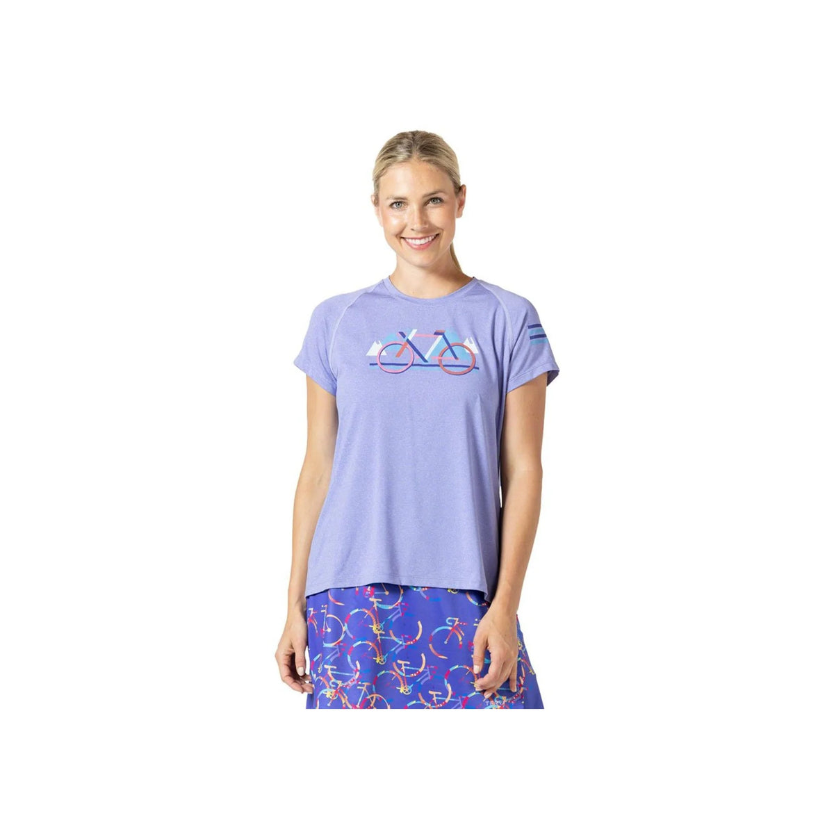 Terry Tech Tee - Flow, Iris/Block (Cycling Jerseys) – showcase image