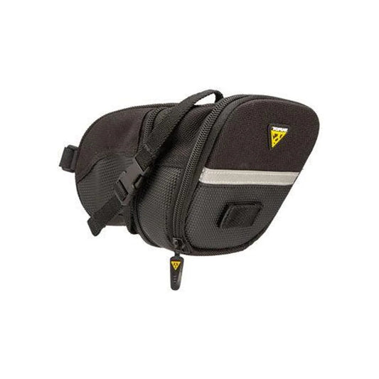 Topeak Aero Wedge Seat Bag - Strap-on, Large, Black (Bicycle Bags & Panniers) – detail angle