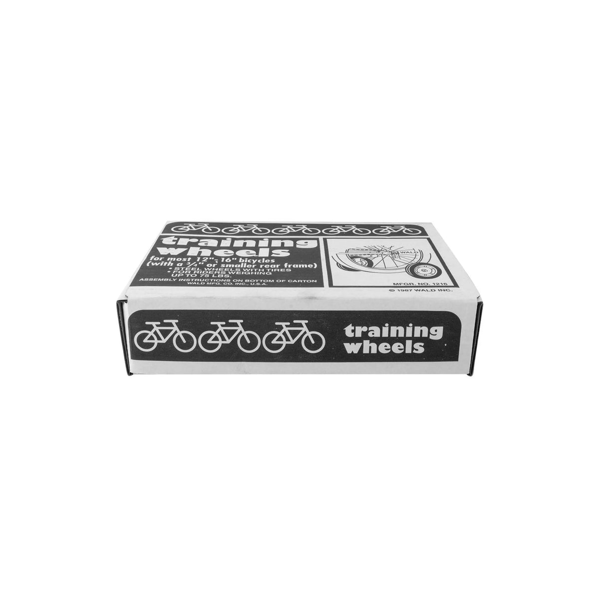 Wald #1216 Training Wheels - for 12 to 16" Bicycles – front profile