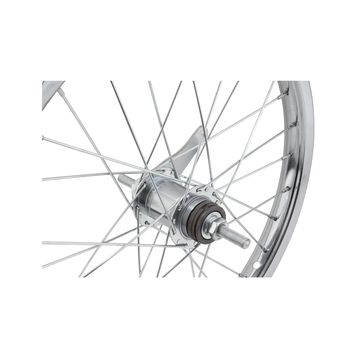 Wheelmaster 18" Juvenile Rear Wheel – Coaster Brake, Chrome (Bicycle Wheels) – front profile