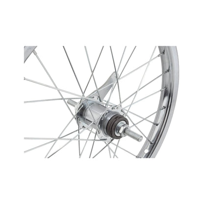 Wheelmaster 18" Juvenile Rear Wheel – Coaster Brake, Chrome (Bicycle Wheels) – front profile
